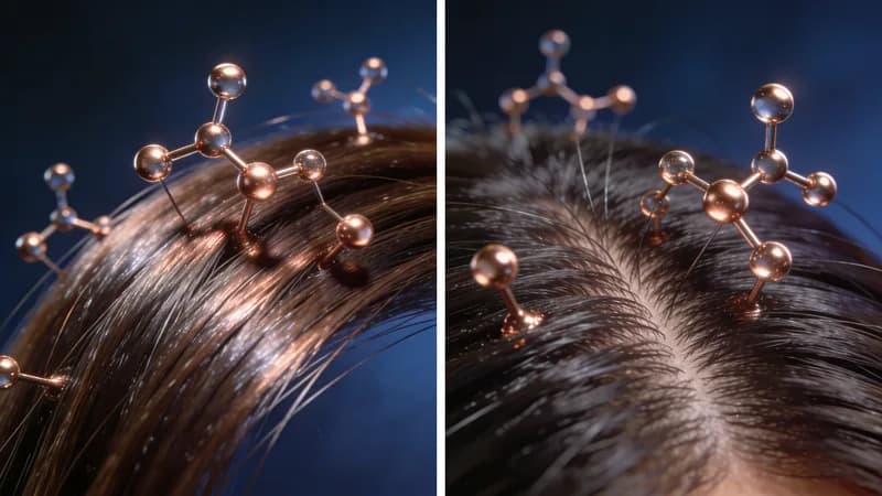 Illustration — Peptide AHK-Cu : Repousse Cheveux et Anti-Âge — Le Peptide de Cuivre Avancé