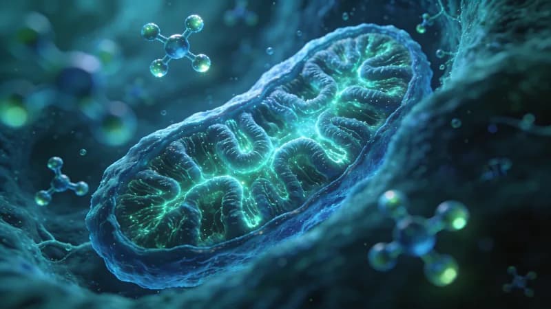 Illustration — Peptide MOTS-C : Anti-Âge, Énergie et Endurance — Rester Jeune Plus Longtemps