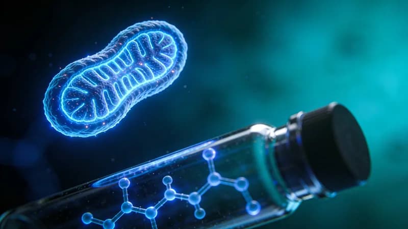 Illustration — Peptide MOTS-C : Anti-Âge, Énergie et Endurance — Rester Jeune Plus Longtemps