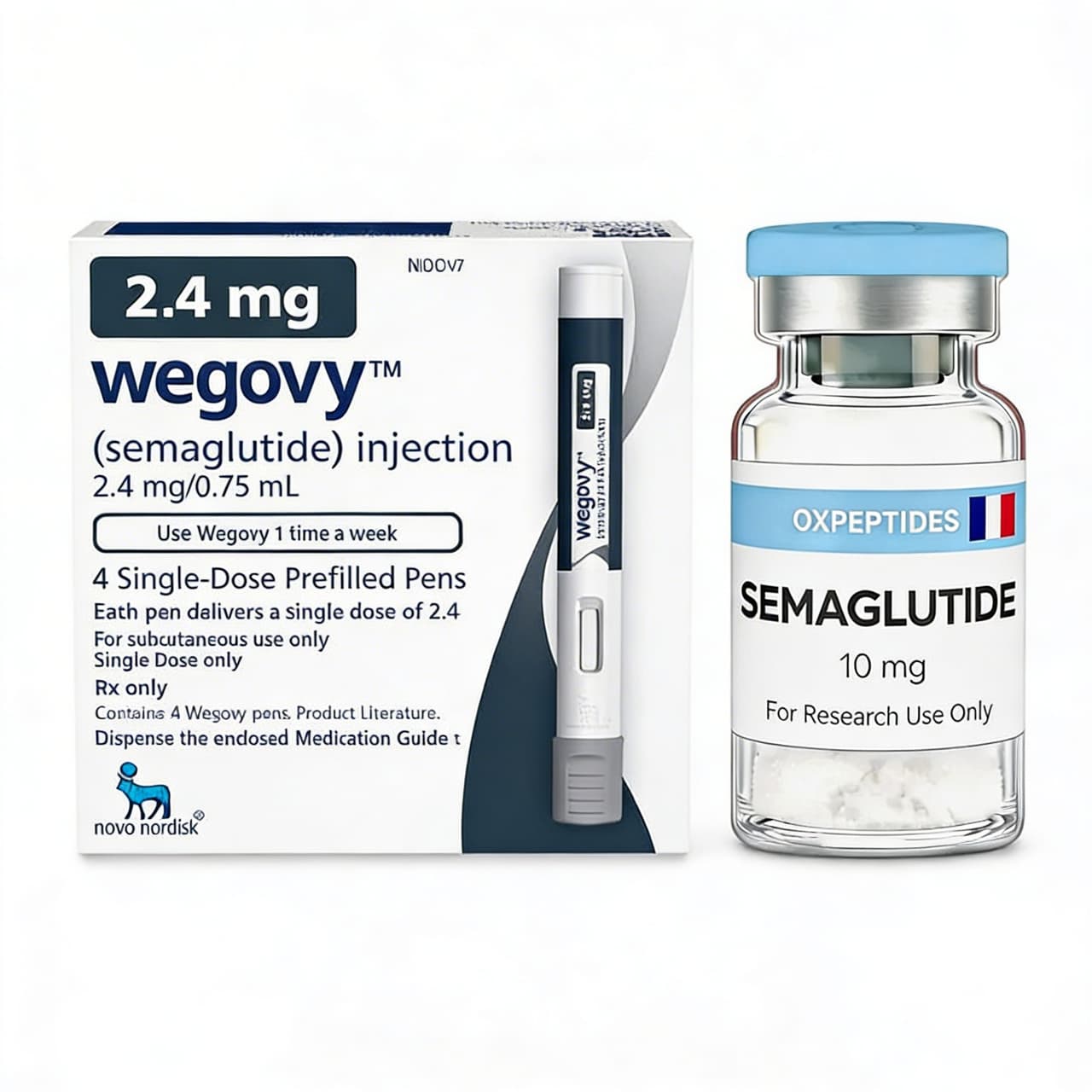 Illustration — Semaglutide : Le Principe Actif d'Ozempic® et Wegovy® — Tout Comprendre